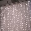 White Sheer Organza & White Led Lights Photography Backdrop - 18Ftx9Ft