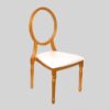 Louis Chair - Ivory Cushion - Gold Trim
