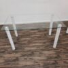 White Frame Glasstop Table