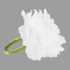 Silk Peony Flower Napkin Ring Holder - White